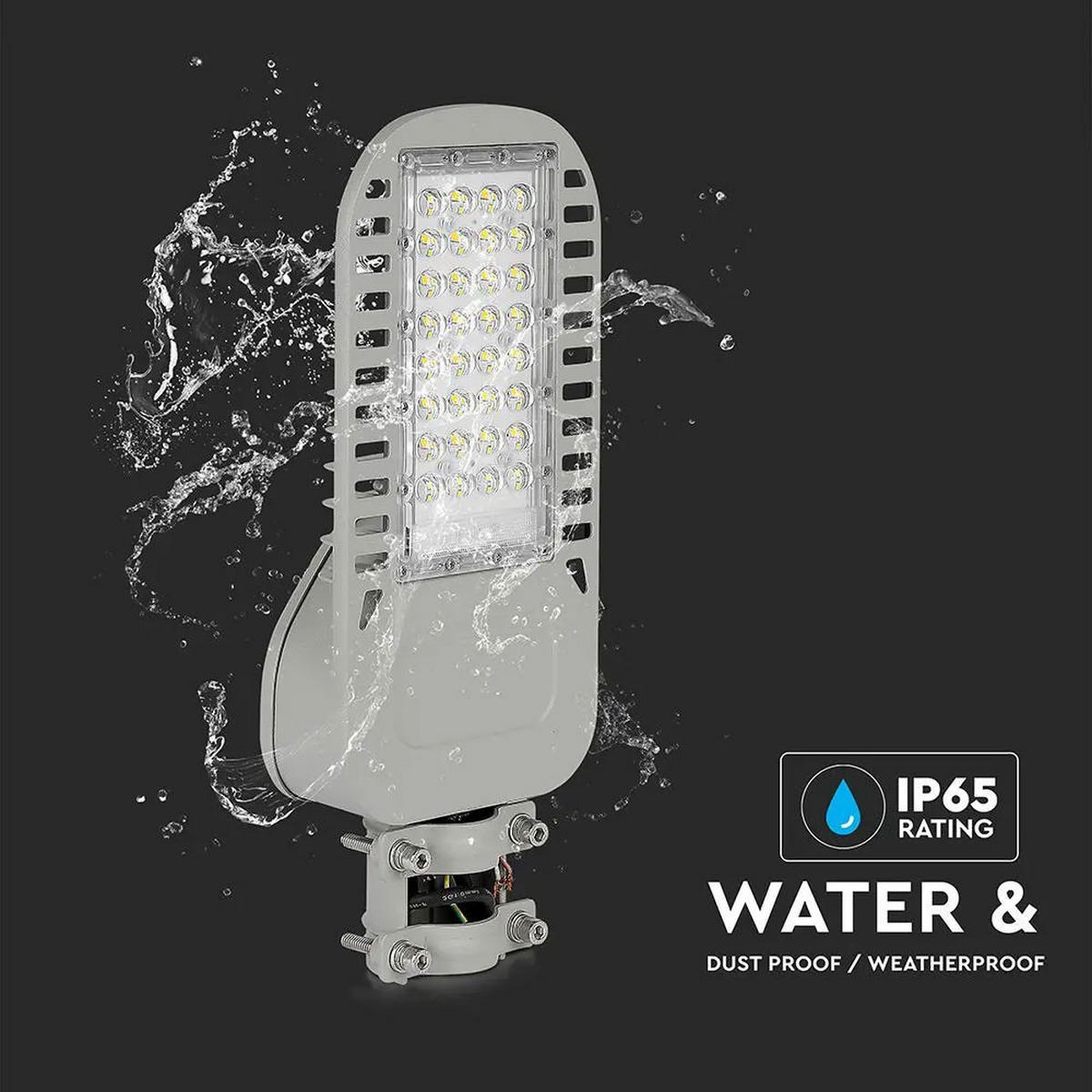 LED STRAHLER Aluminium Grau Slim - Grau, Metall (6.3/16.9/43.4cm)