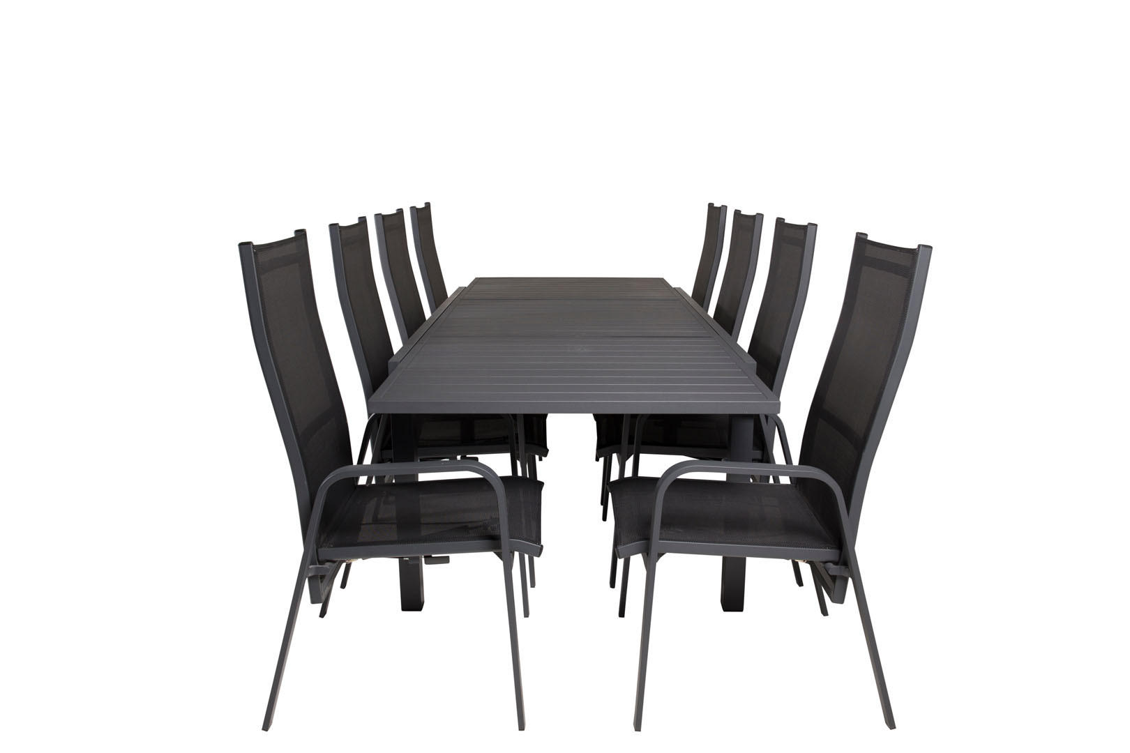 GARTENTISCHGRUPPE Schwarz - Schwarz, Holzwerkstoff - ebuy24