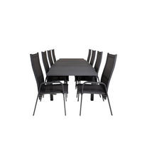 GARTENTISCHGRUPPE Schwarz - Schwarz, Holzwerkstoff - ebuy24