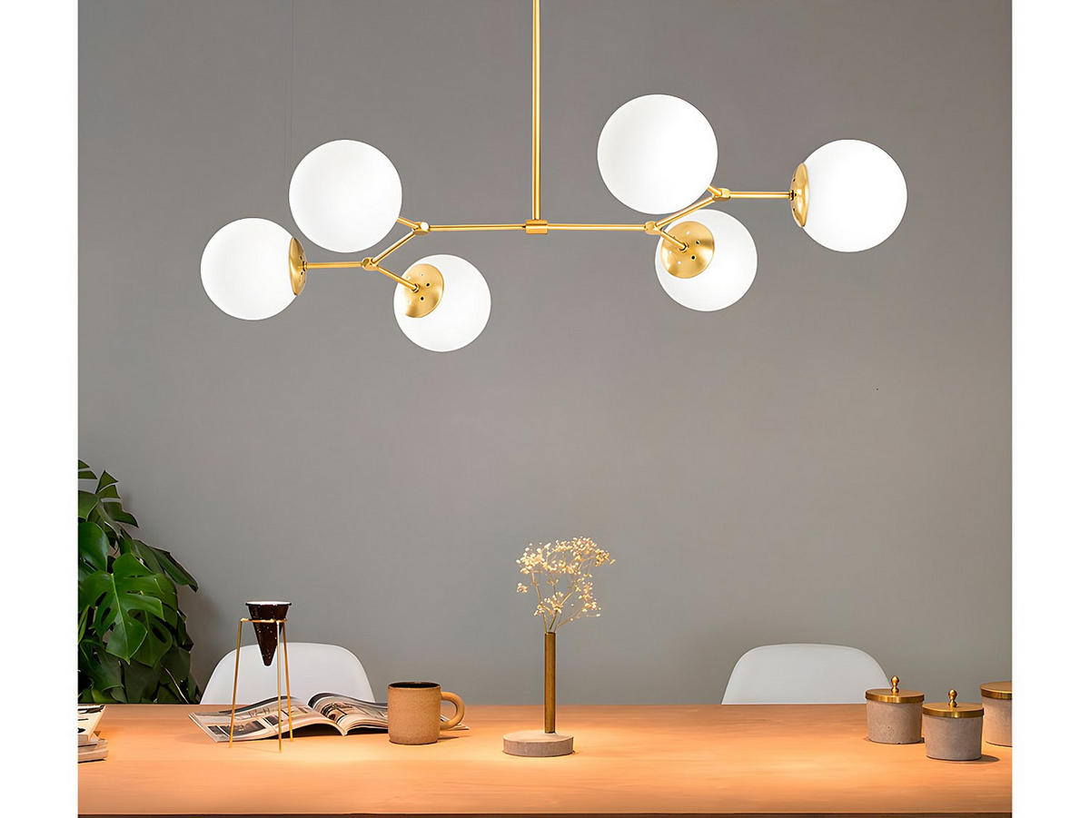 DECKENLEUCHTE - 100 cm x 58 cm - metall - goldfarben Damar - Goldfarben, Metall (58/100/52cm) - Vente-Unique