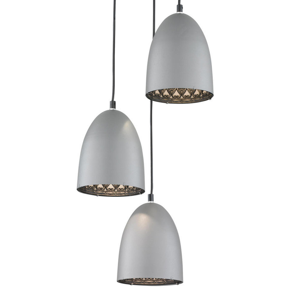 HÄNGELEUCHTE Jonny Metall Grau - Grau, Metall (24/24/150cm)