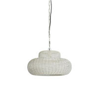 HÄNGELAMPE Piedra Weiß Ø47/26 cm - Weiß, Metall (47/47/26cm) - Light & Living