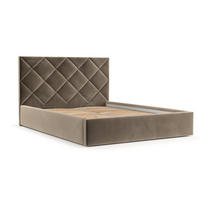 POLSTERBETT Torno 140/200 cm Taupe im Paros Stoff - Taupe/Schwarz, Holz/Holzwerkstoff (140/200cm) - AltaBeds