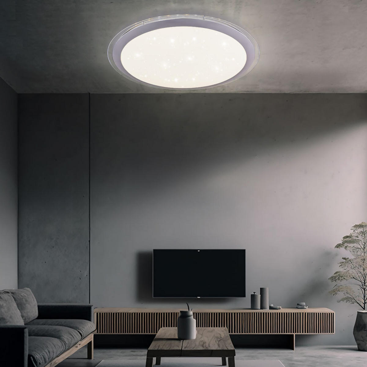 LED DECKENLEUCHTE Carry Weiß - Weiß, Metall (53/53/8.3cm) - Globo Lighting