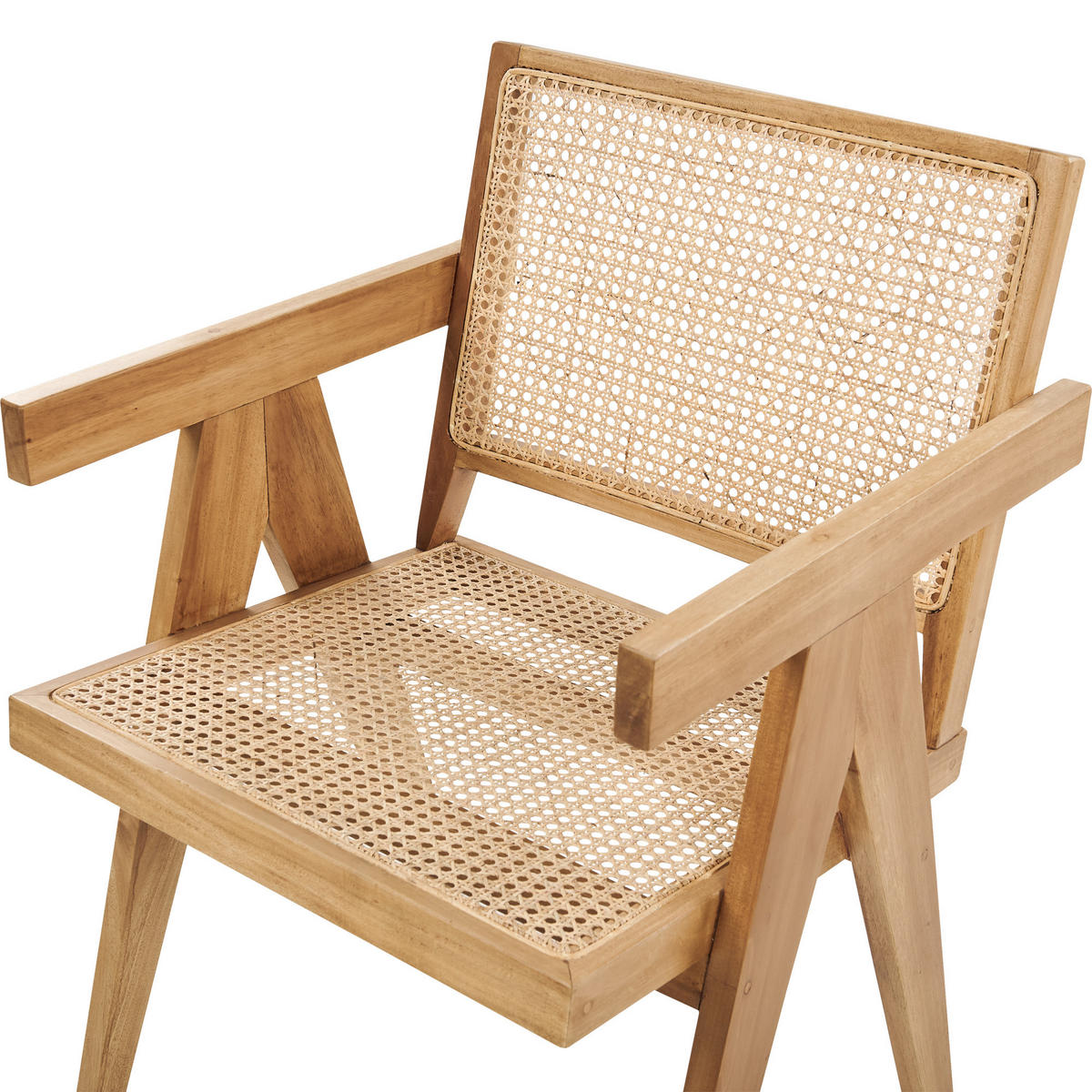 ESSZIMMERSTUHL Mahagoniholz Hellbraun Westbrook - Naturfarben, Holz (55/82/52cm) - Beliani