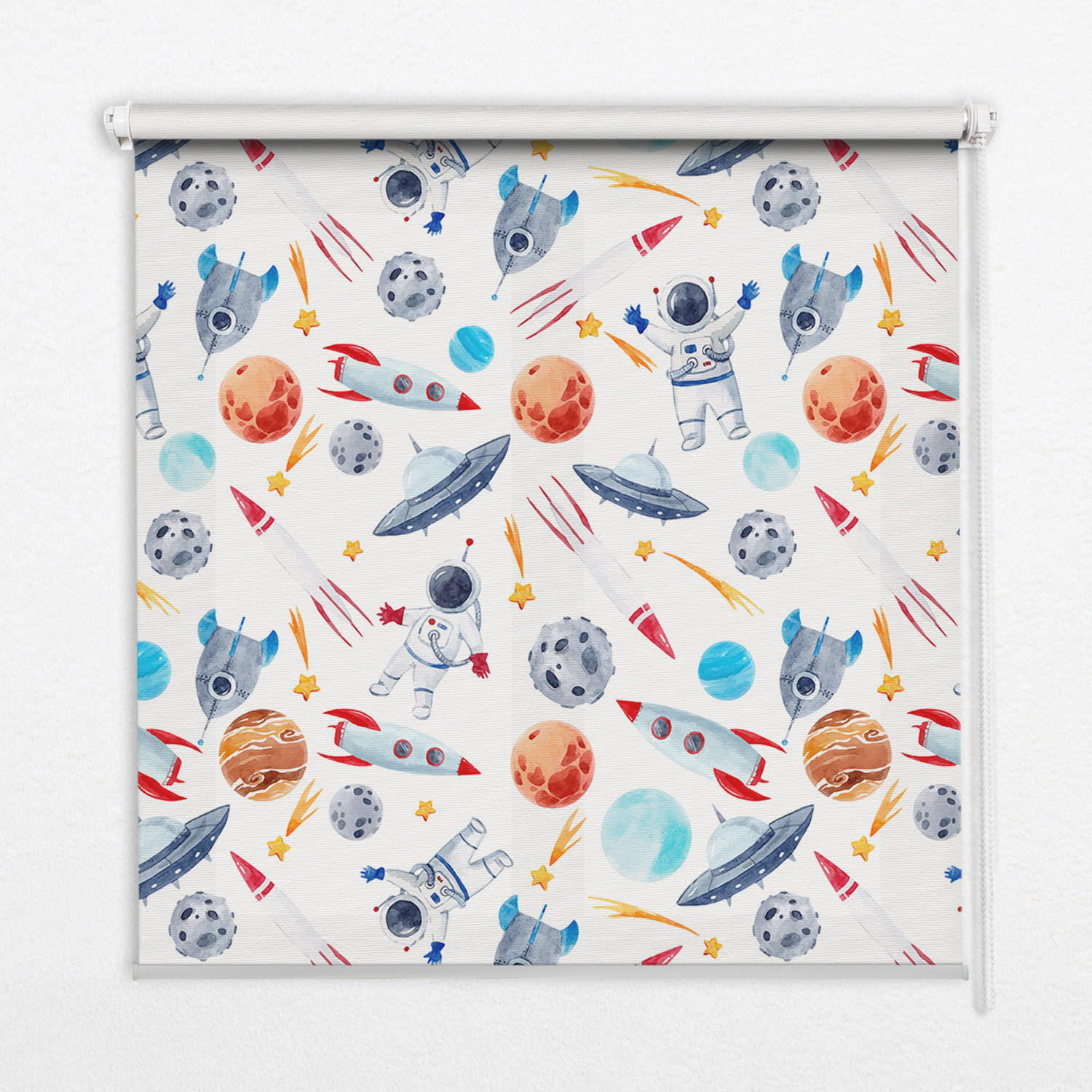 TULUP VNITŘNÍ roleta - okenní roleta - roleta - 150x140 cm - Rakety Kosmonauti Planety a UFO