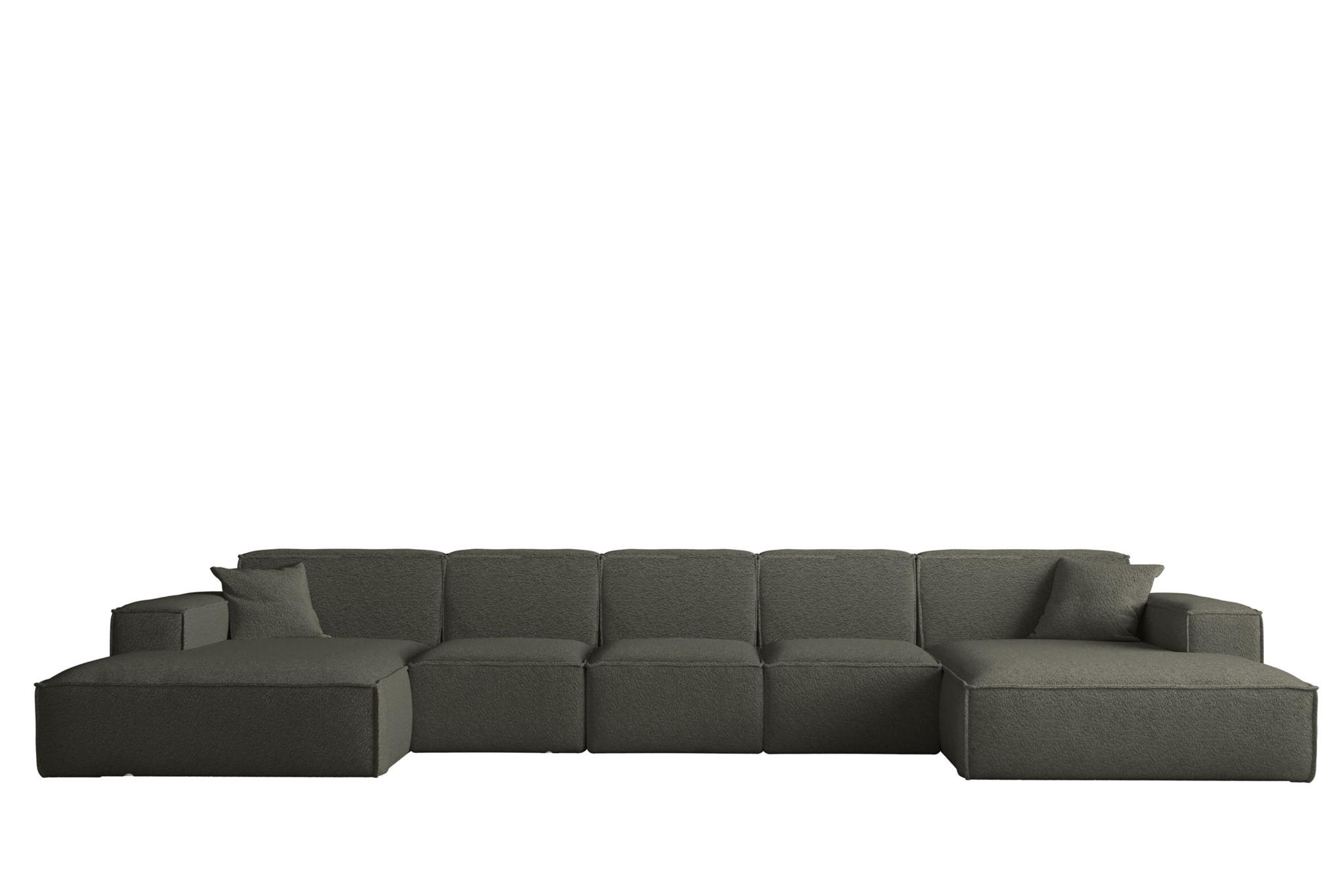 WOHNLANDSCHAFT Celes Premium Xl Bukla - Jadegrün, Holzwerkstoff/Textil (462/73/165cm) - Fun Möbel