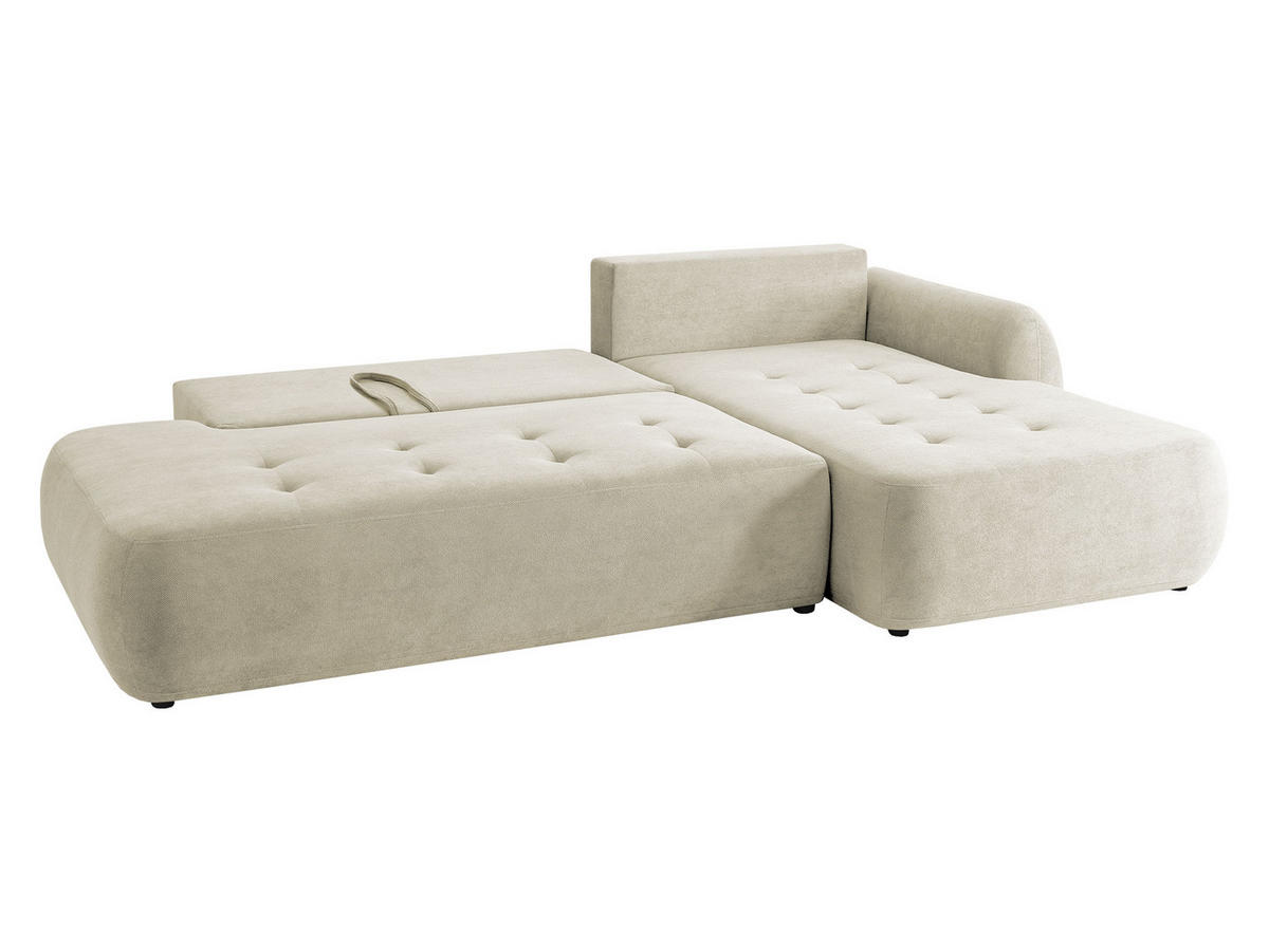ECKSCHLAFSOFA Bueno I, Seite: Rechts - Dunkelgrau/Schwarz, Holz/Textil (300/185cm) - MIRJAN24