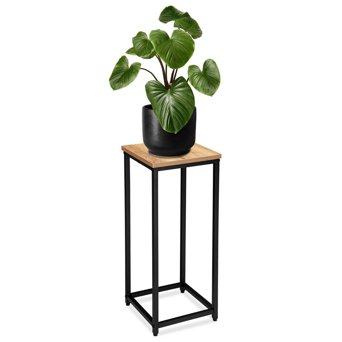 BLUMENSTÄNDER - Eichefarben, Holzwerkstoff/Metall (24/24/63cm)