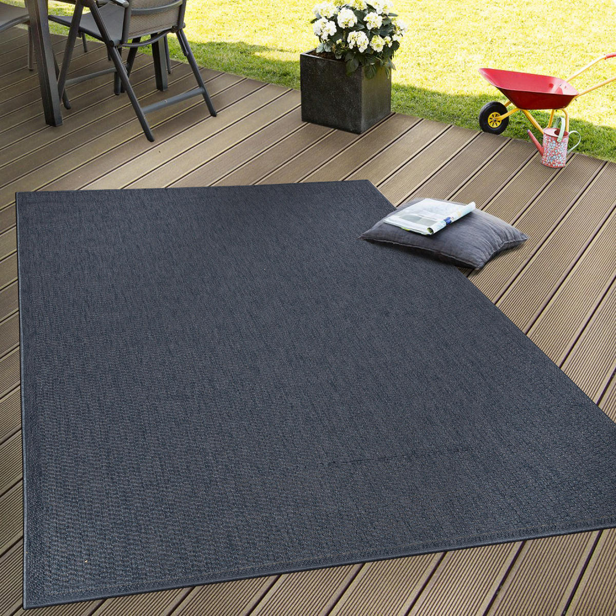 OUTDOORTEPPICH 160/220 cm Timber 125 - Dunkelblau, Textil (160/220cm) - Paco Home