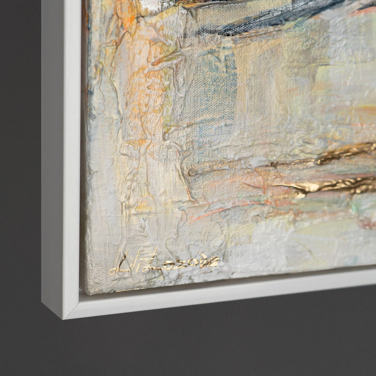 GEMÄLDE Harmonien der Küste Schattenfugenrahmen Weiß 120x80 cm - Weiß, Holz (120/80cm) - YS-art gallery