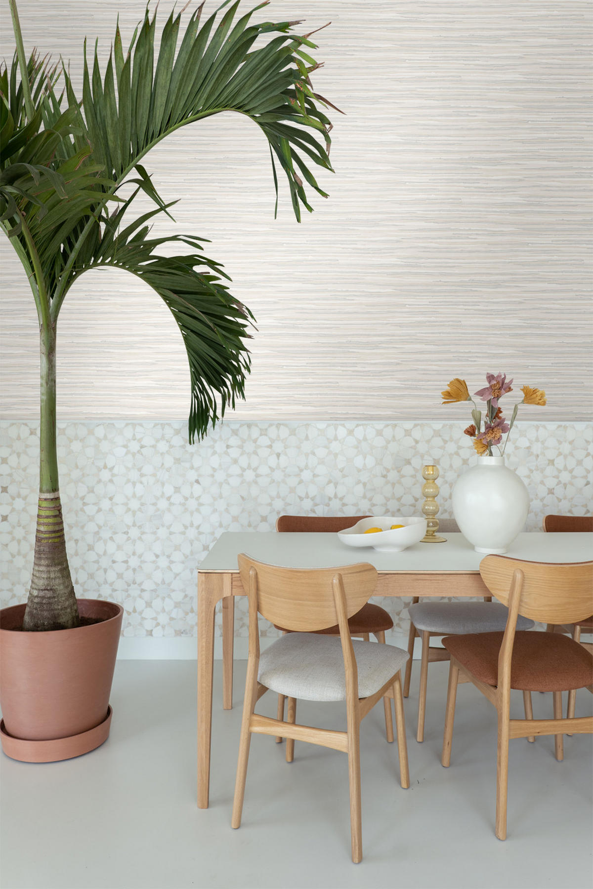 TAPETE gewebtes Motiv 53 cm x 10.05 m - Beige, Papier (53/1000cm) - ESTAhome