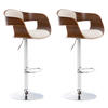 BARHOCKER 2er Set Nadan Stoff Walnuss/creme - Beige, Textil/Metall (50/88/48cm) - DELUKE