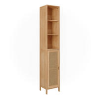 BADSCHRANK Liora Bambus 30 x 170 cm - Grün, Holzwerkstoff (30/170/29cm) - Vicco