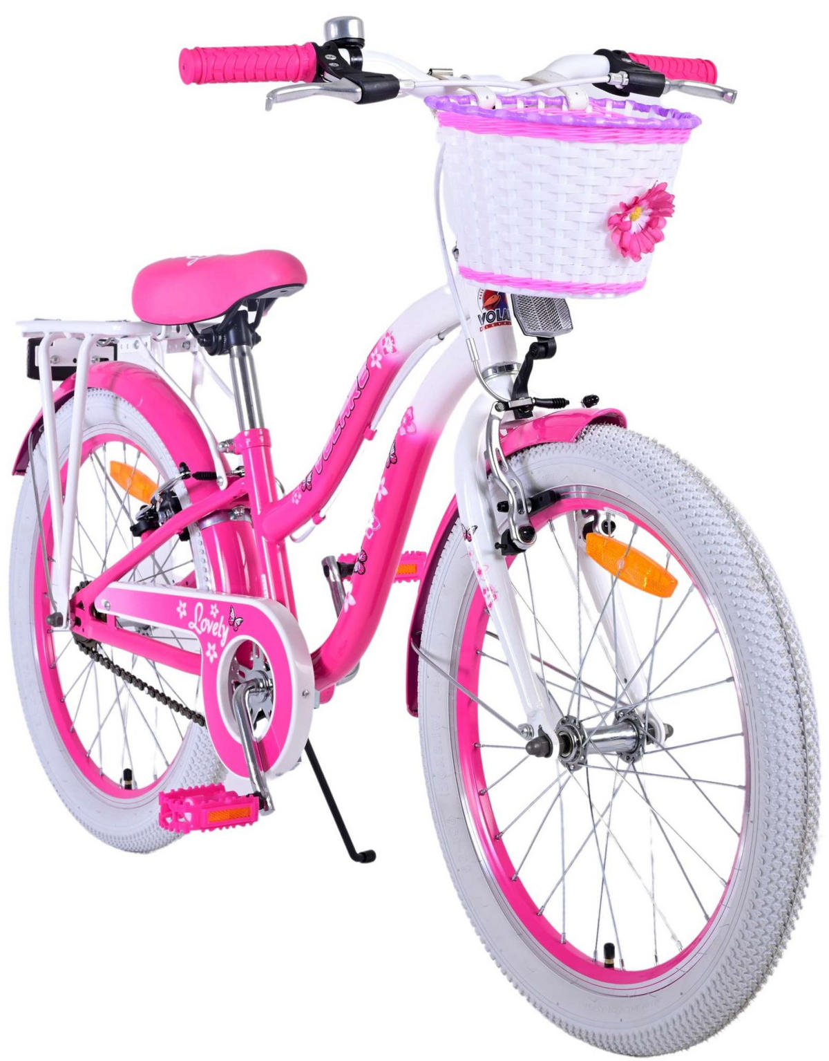 KINDERFAHRRAD Lovely - Mädchen - 20 Zoll - 2 Handbremsen - Rosa - Rosa, Metall (82cm) - TPFSports