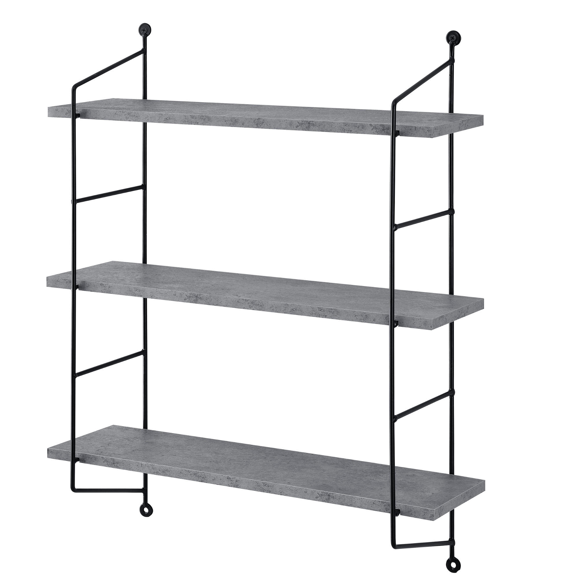 WANDREGAL Ösel - Grau, Metall (48/63.5/15cm) - [en.casa]