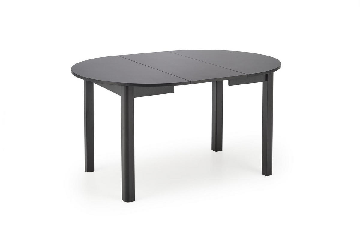 ESSTISCH rund Schwarz ausziehbar - Schwarz, Holzwerkstoff (102/102/76cm) - designimpex