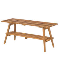 GARDEROBENBANK - Eiche massiv - Braun, Holz (100/45/35cm) - home24