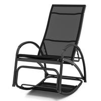SCHAUKELSTUHL Schwarz - Schwarz, Metall (62/53/123cm) - COSTWAY