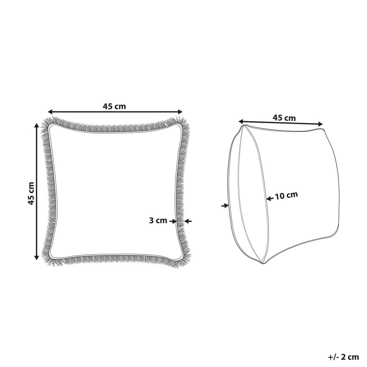 DEKOKISSEN Hellgrün 45/45 cm Filix - Hellgrün, Naturmaterialien/Textil (45/45cm) - Beliani