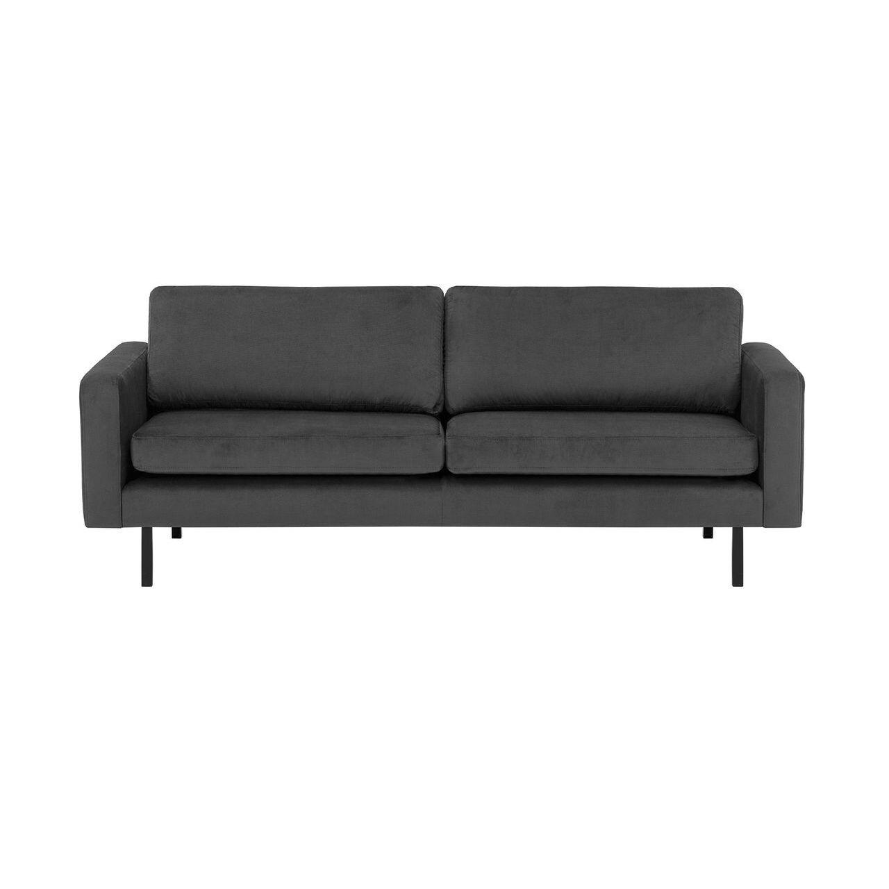 DREISITZER-SOFA Lioni-Kronos 34 - Dunkelgrau, Holz/Textil (200/84/94cm)