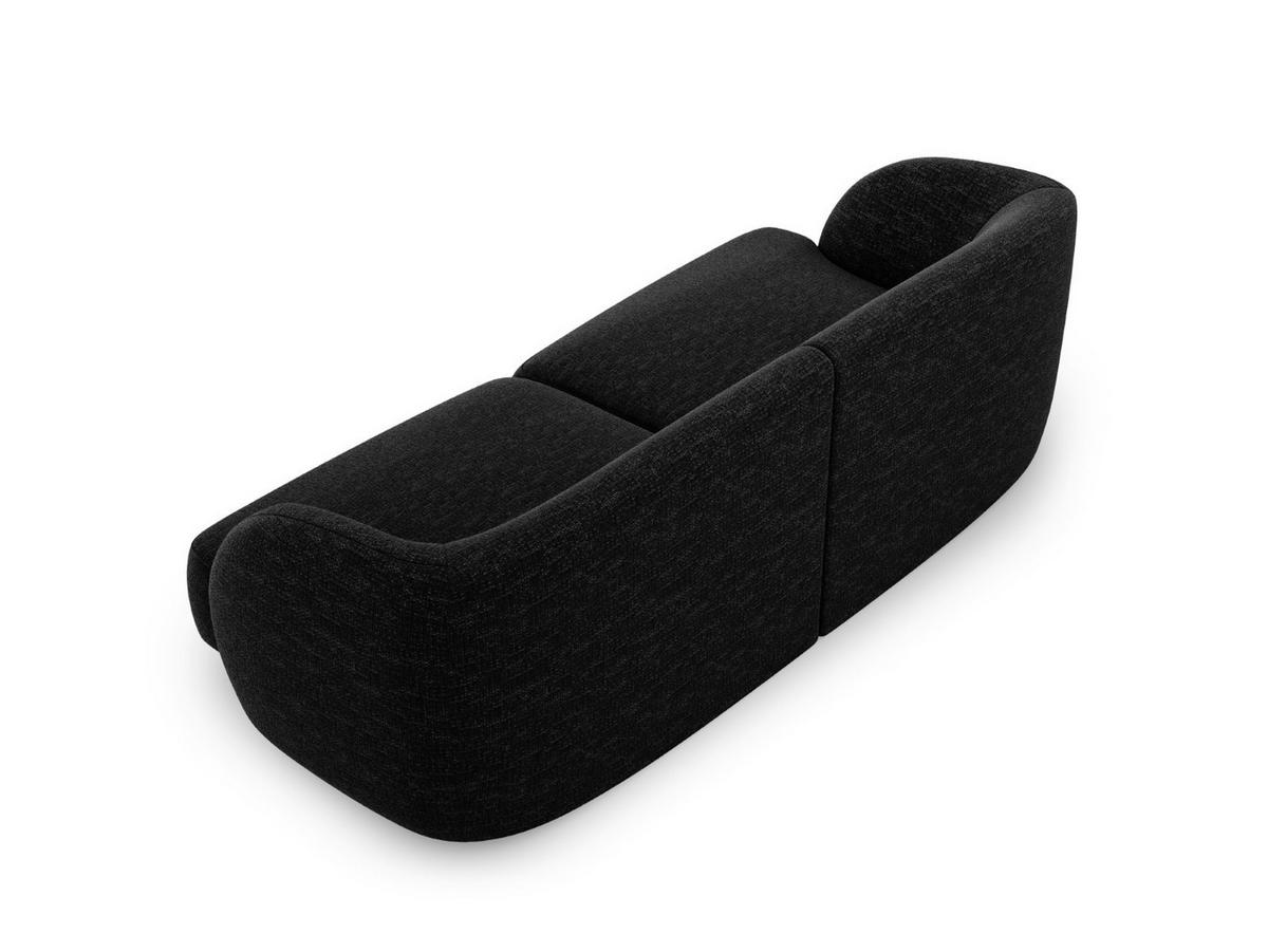 SOFA Miley aus Chenille-Stoff schwarz 2 Sitzplätze - Schwarz, Textil (90/70/180cm) - Micadoni