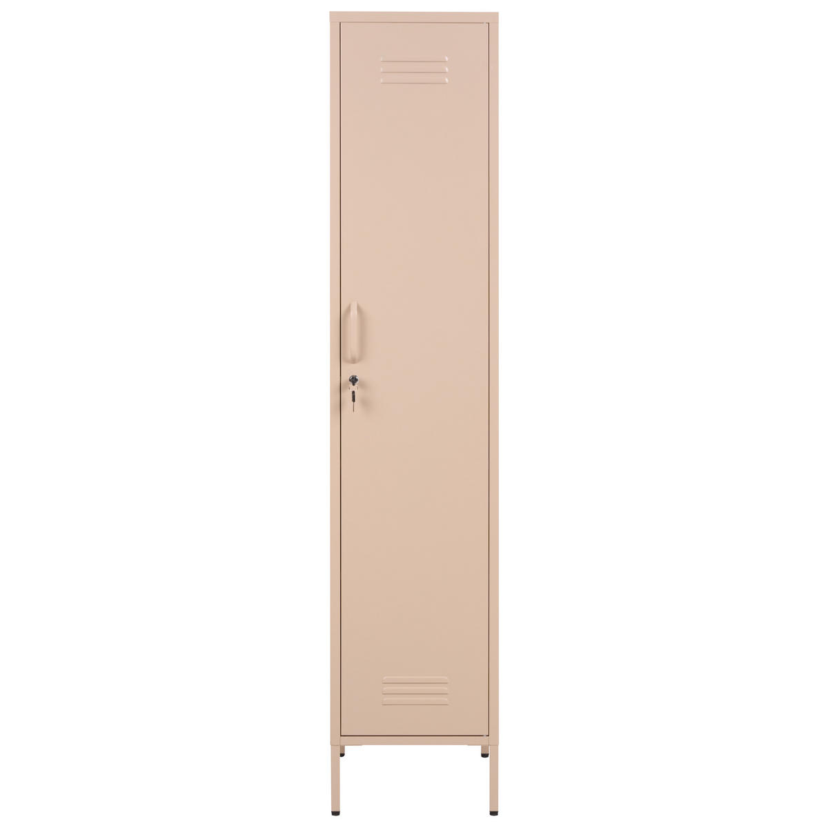 BÜROSCHRANK Metall Beige Frome - Beige, Metall (38/185/50cm) - Beliani