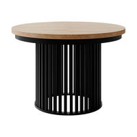 ESSTISCH ausziehbar Komo - Eichefarben/Schwarz, Holz/Holzwerkstoff (100/100/76cm) - MIRJAN24