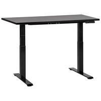 SCHREIBTISCH schwarz 120/72 cm elektrisch höhenverstellbar Destin III - Schwarz, Holz (72/120/63cm) - Beliani