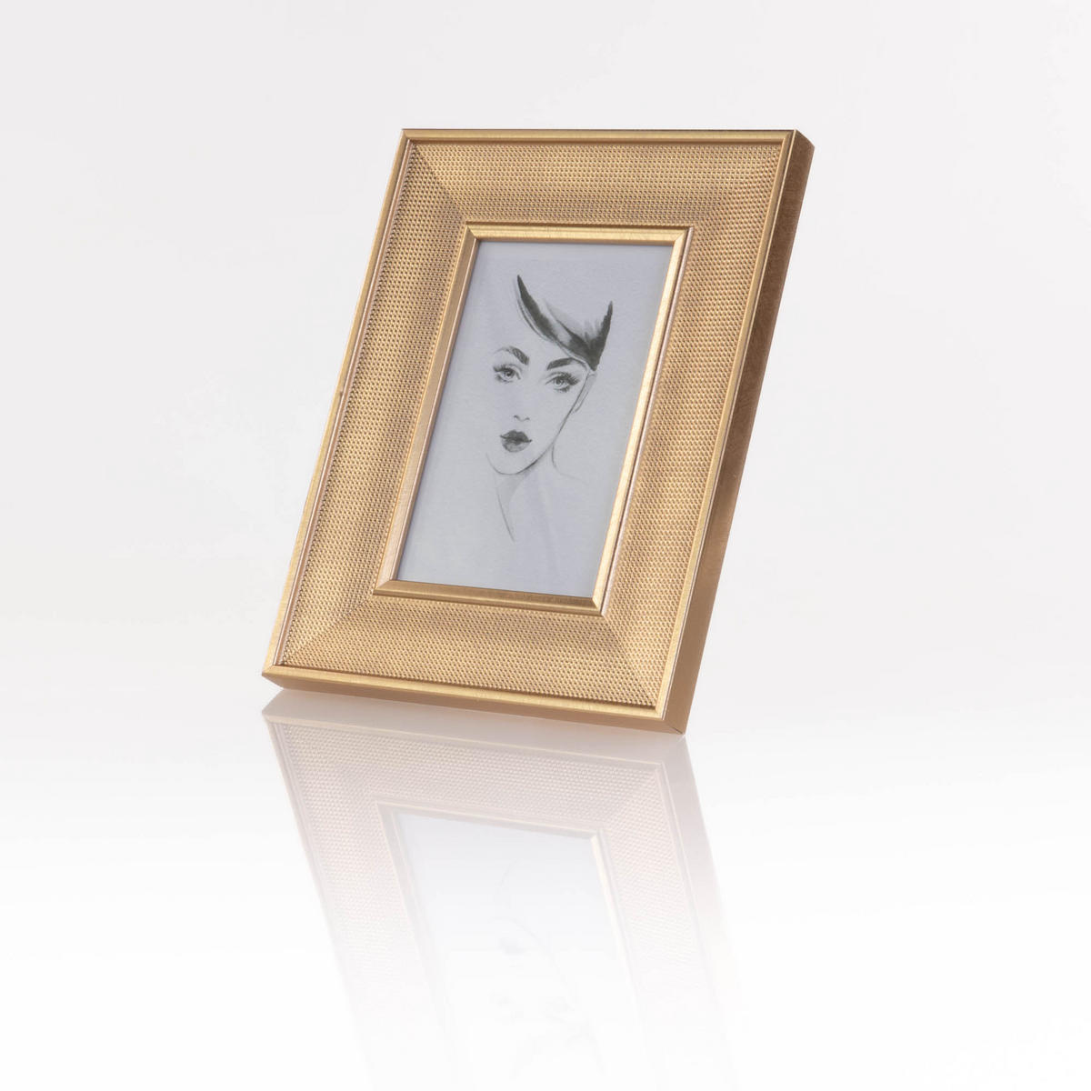 BILDERRAHMEN Gold 17,5/1,6/22,5 cm - Goldfarben, Kunststoff (1.6/22.5/17.5cm) - Home Styling Collection