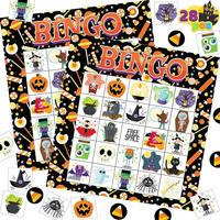 BINGO-SPIELSET Halloween 28 Spieler - Multicolor, Karton (16.6/17.6cm)