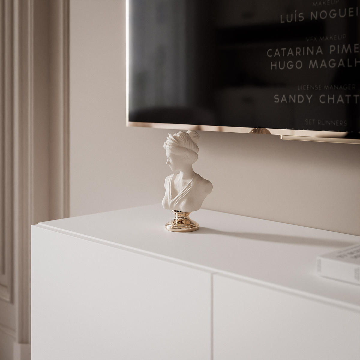 TV-LOWBOARD weiß matt, hängend mit LED-Beleuchtung - Weiß, Holzwerkstoff (100/36/40cm) - Idohome