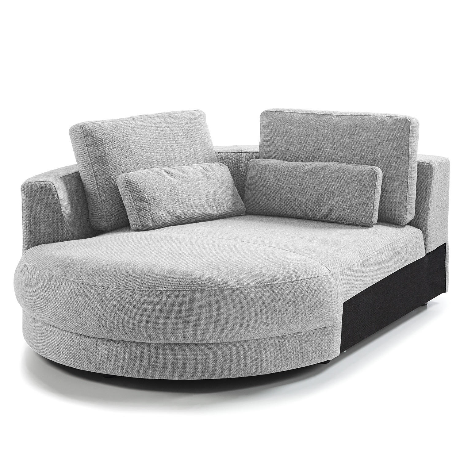 MODULLONGCHAIR - Hellgrau, Textil (129/74/167cm) - home24