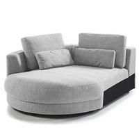 MODULLONGCHAIR - Hellgrau, Textil (129/74/167cm) - home24