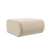 POUF Samt Stoff Beige - Beige/Creme, Kunststoff/Textil (94/40/89cm) - Makamii