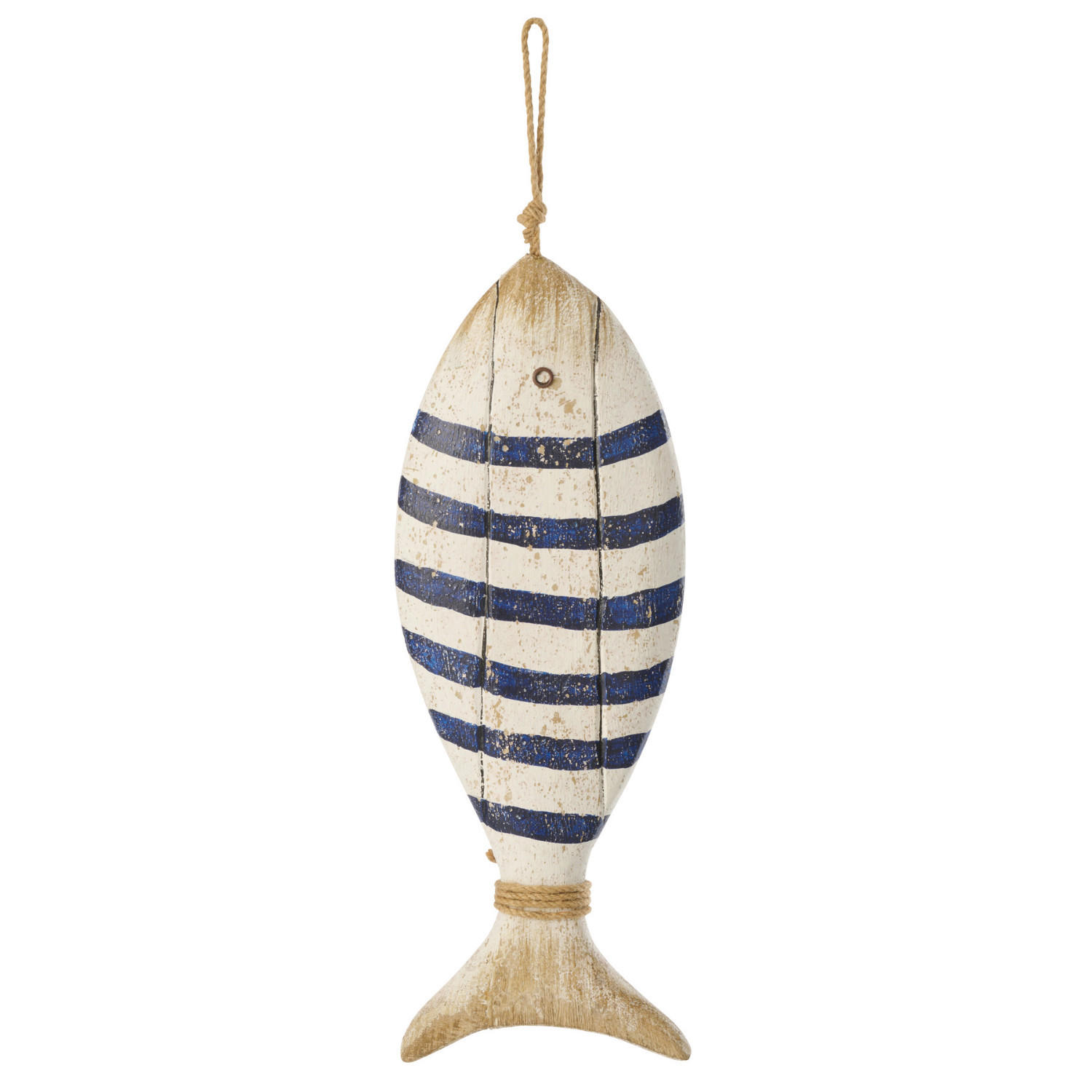 AUFHÄNGER FISCH BW (2ER SET) - Blau, Holz (4/52/14cm) - J-Line
