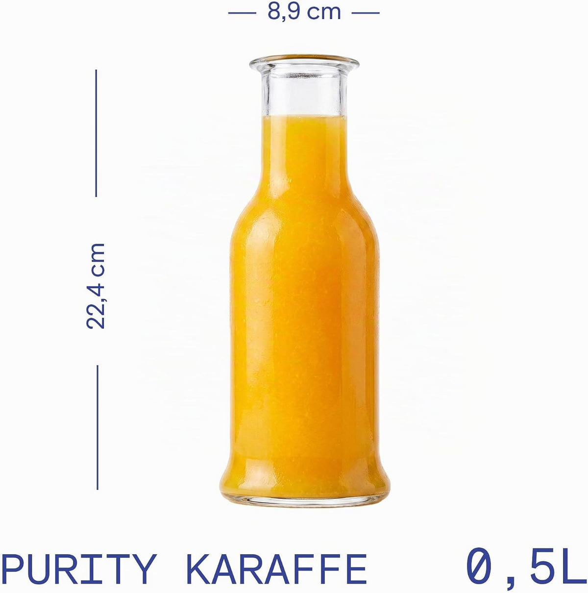 KARAFFE Purity 0,5 Liter 6er Set - Transparent, Glas (0.5L) - Stölzle