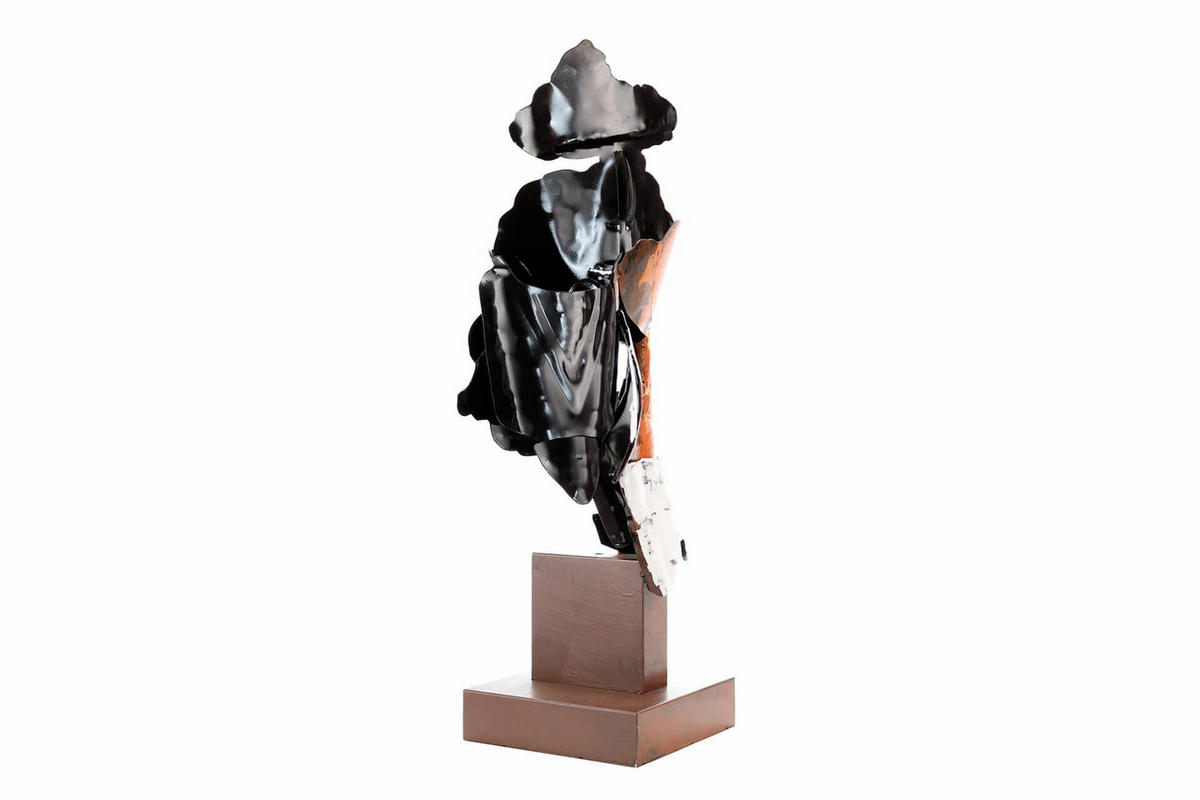 METALLSKULPTUR Beige 70/20 cm - Beige, Metall (2.07/20/20cm) - KUNSTLOFT