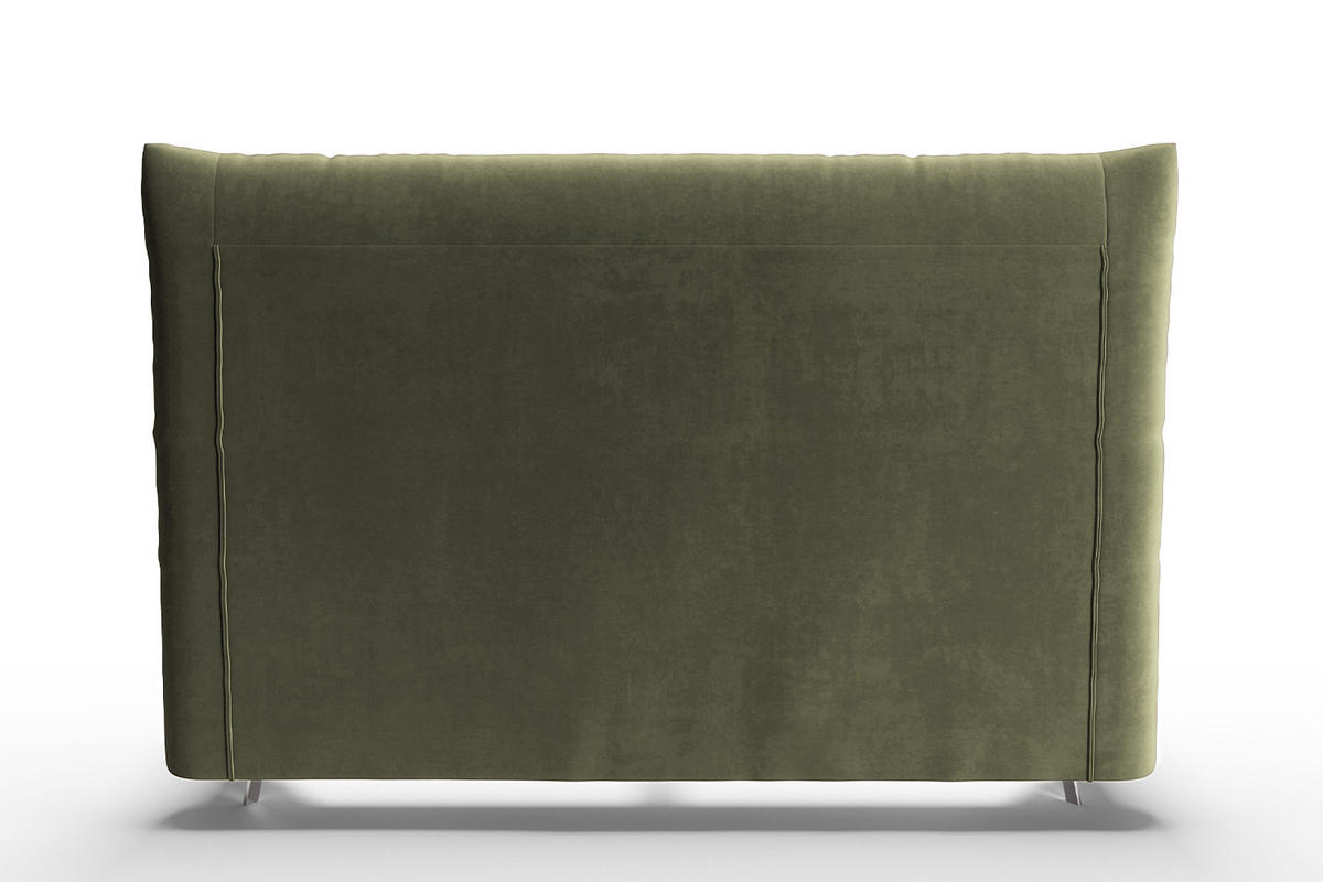 POLSTERBETT ANNY Grün Massivholz - Grün, Textil (140/200cm) - KAWOLA