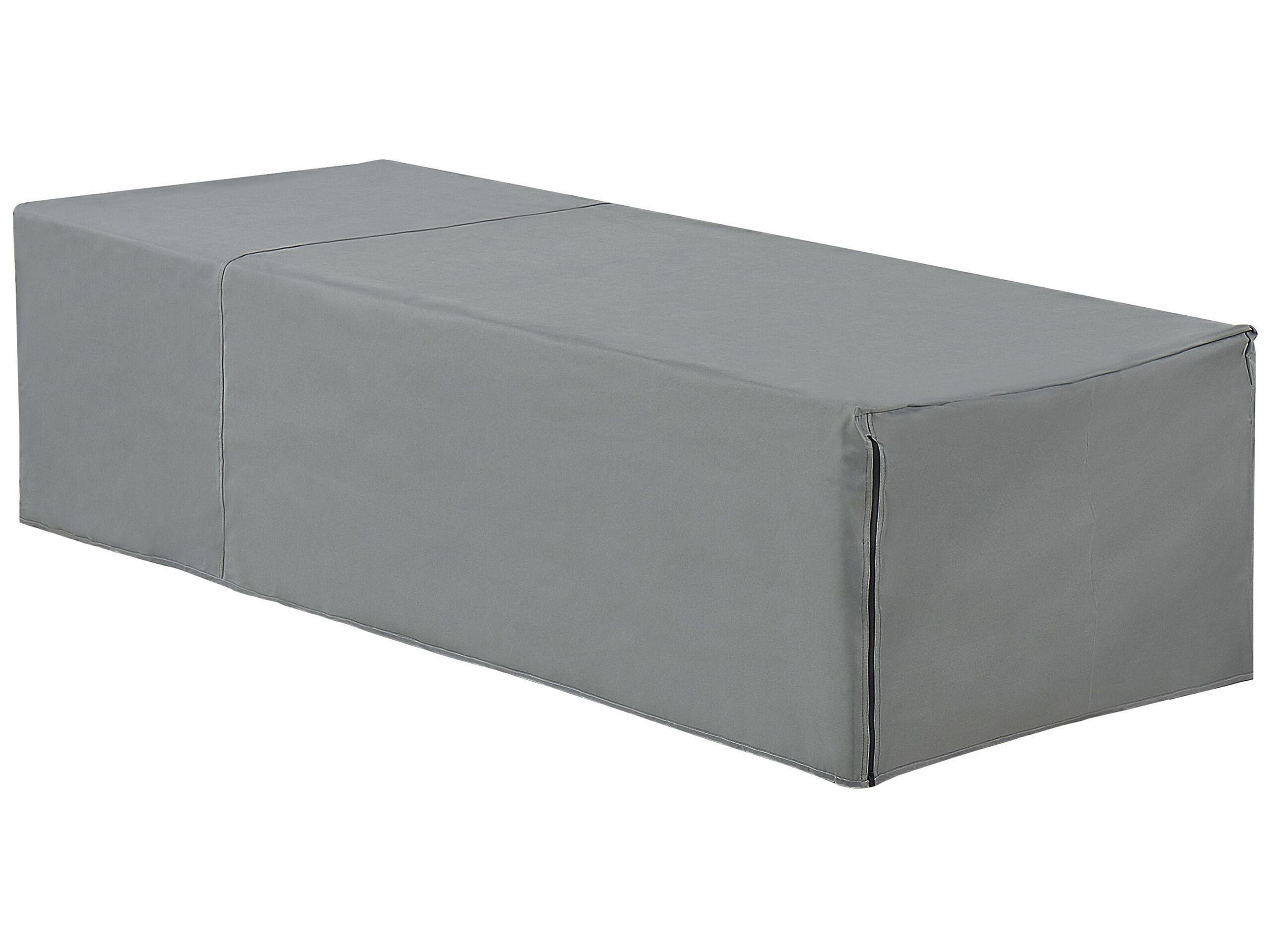 REGENSCHUTZ für Gartenliegen TOSCANA, FIRENZE, PERUGIA 205/75/50 cm Chuva - Grau, Kunststoff (205/50/75cm) - Beliani