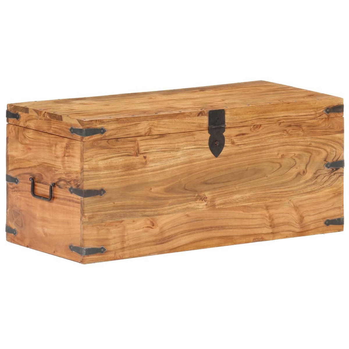 TRUHE 90X40X40 CM MASSIVHOLZ AKAZIE - Braun, Holz - vidaXL
