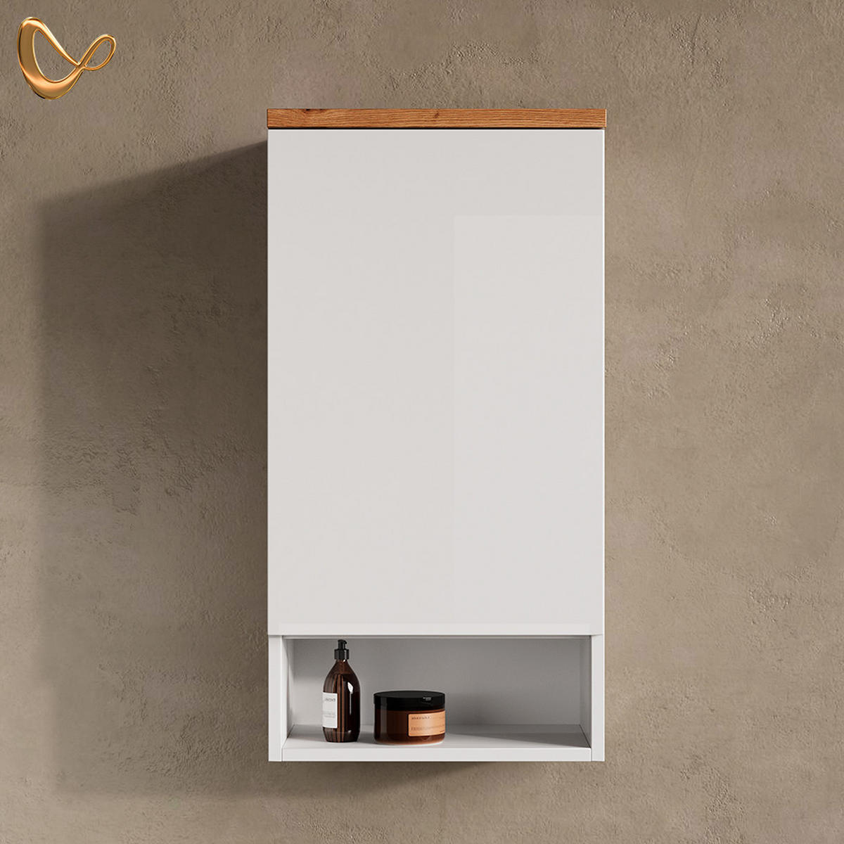 BADSCHRANK Tanaro Weiß 40 x 77.5 cm mit 4 Fächer - Weiß, Holzwerkstoff (40/77.5/27cm) - Livinity®