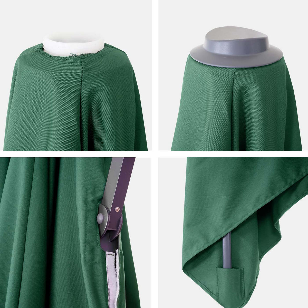 ERSATZ-BEZUG FÜR SCHIRM Dunkelgrün - Dunkelgrün, Textil (295/395cm) - MCW