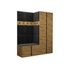 GARDEROBEN-SET Orion III - Anthrazit/Eiche Artisan, Holzwerkstoff/Kunststoff (158/186/46cm) - MIRJAN24
