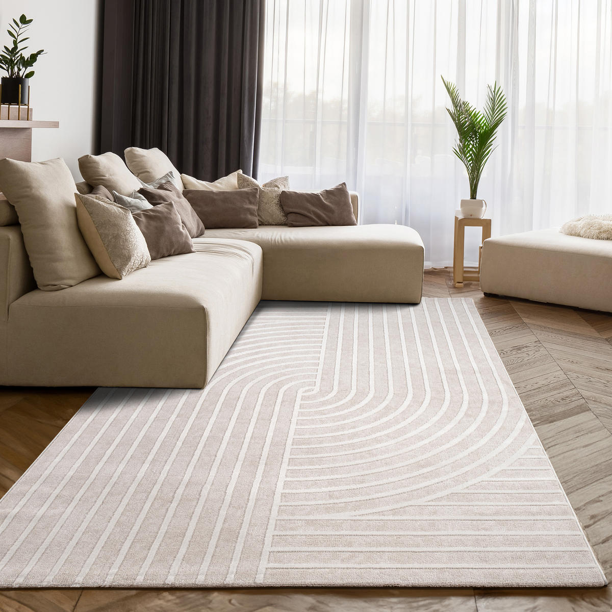 KURZFLORTEPPICH 230/320 cm Santorini 611 - Creme, Textil (230/320cm) - Paco Home