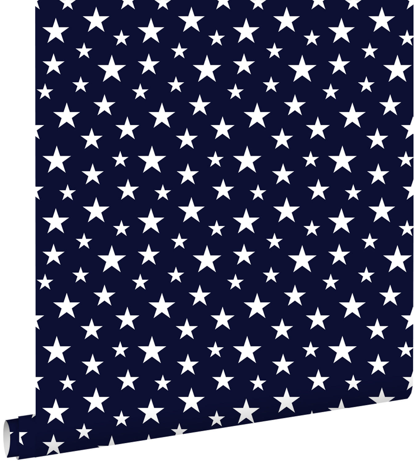 TAPETE kleine Sterne 53 cm x 10.05 m - Blau, Papier (53/0.1cm) - ESTAhome