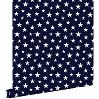 TAPETE kleine Sterne 53 cm x 10.05 m - Blau, Papier (53/0.1cm) - ESTAhome