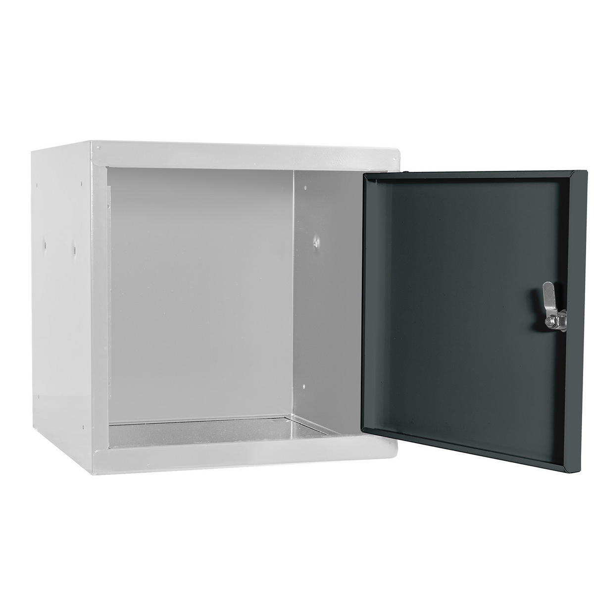 SCHLIESSFACHWÜRFEL Blocky mit Zylinderschloss + 2 Schlüssel 40x40x40cm Lichtgrau/Anthrazitgrau - Anthrazit/Grau, Metall (40/40/40cm) - PROREGAL