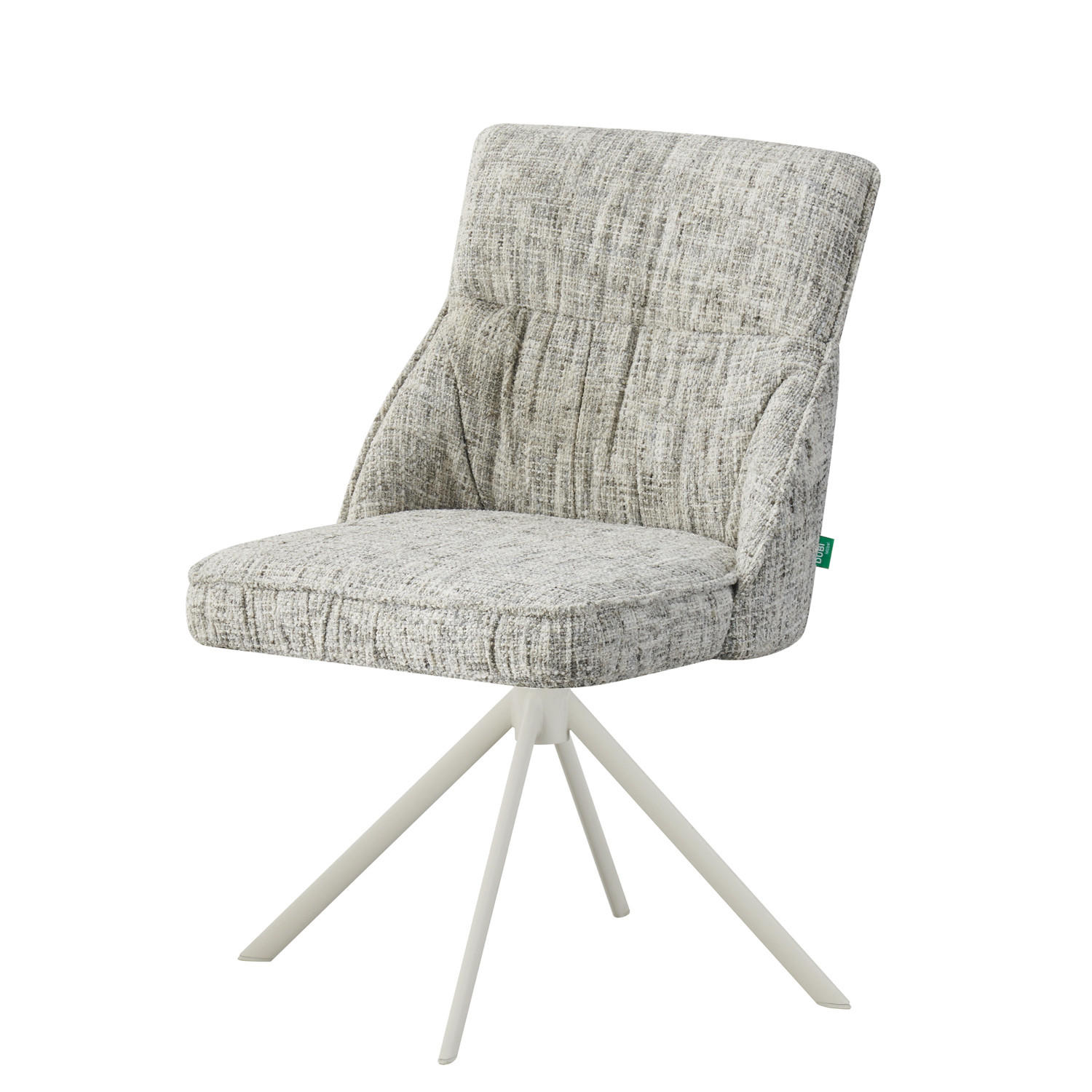 ESSZIMMERSTUHL LINNEA 2er-Set - Hellgrau/Weiß, Textil/Metall (49/84/62cm) - DUBI Möbel