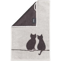 GÄSTETUCH CUTE CATS EDITION YOU & ME 6263 PLATIN/BASALT - 70 - Grau, Textil (30/50cm) - Cawoe